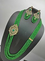 Latest Kundan Indian Necklace Brooch Style Earrings Haar Women Gift Jewelry 5 - £18.77 GBP