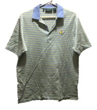 Masters Bobby Jones Golf Augusta Georgia Cotton Blue Yellow Striped Polo... - £7.44 GBP