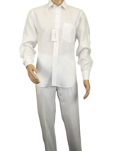 Men INSERCH premium Soft Linen Breathable 2pc Walking Leisure suit LS29116 white - £71.10 GBP+