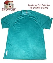 ZeroXposur Sun Protection Tee Shirt Men&#39;s Sz XXL Teal Blue Green 2XL Shirt - £7.82 GBP