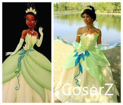 Tiana Dress, Princess Tiana Costume - £133.53 GBP