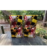 Waterproof Cornhole Wraps / Maryland Flag with a Crab  / Baltimore / Lam... - $1,588.99 MXN