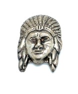 Vtg Sterling Silver Sign Made in Mexico Native American Indian Chief Hea... - £86.29 GBP