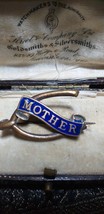 Antique Vintage 1920-s MOTHER With Lucky Wishbone)- Enamel Badge. - £27.69 GBP