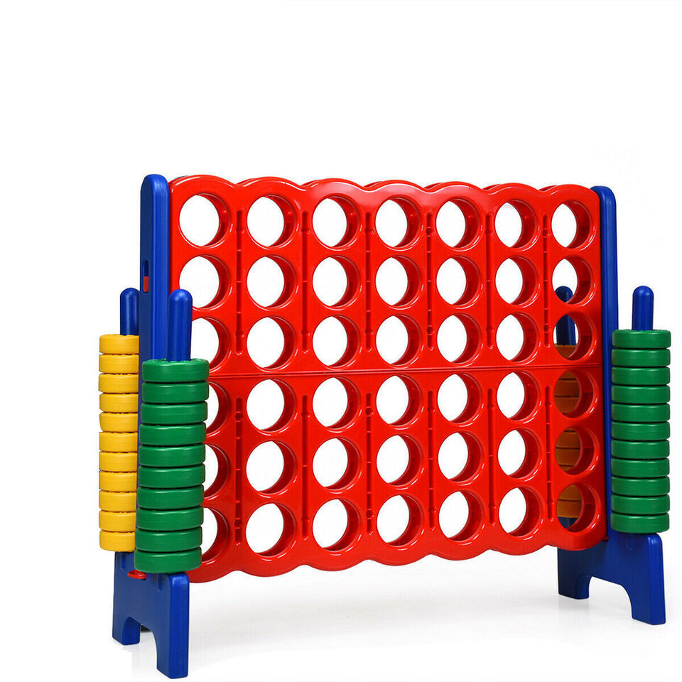 Jumbo 4-to-Score Giant Game Set with 42 Jumbo Rings and Quick-Release Slider-Blu - $184.21