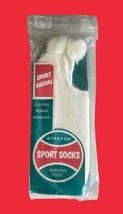 Retro Pom Pom Socks White Sz 9-11 Sports Casual Tennis Bowling Golf Cott... - £14.94 GBP