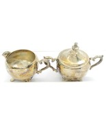 Vintage Silver Plated Sugar With Lid and Creamer Set - £23.31 GBP