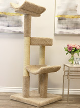 PRESTIGE CAT SOLID WOOD DOUBLE SCRATCHING POST TOWER-*FREE SHIPPING IN U... - £165.87 GBP