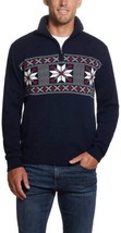 Weatherproof Mens Mock Neck Christmas Sweater Color Navy Size M - $38.70