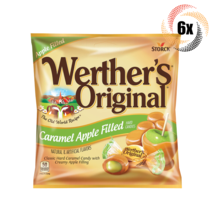 6x Bags Werther&#39;s Original Caramel Apple Filled Creamy Hard Candies 2.65oz - £16.96 GBP