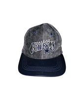 Vintage Modern Leather Dallas Cowboys Snapback Cap Hat Made In USA - $145.36 MXN