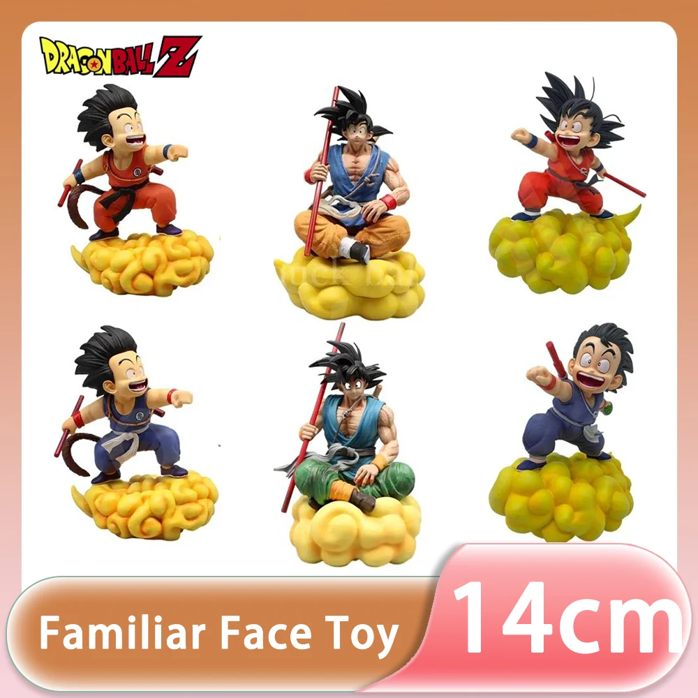 14cm Dragon Ball  Anime Figure Cloud Son Goku Action Figures PVC Statue Goku - £35.00 GBP+