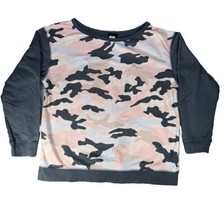 Mark Women&#39;s Pink Gray Camo Sweatshirt Pullover Size XXL Long Sleeve Cotton - £10.15 GBP