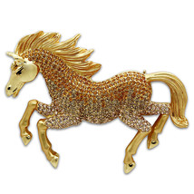 LO2404 - Matte Gold & Gold White Metal Brooches with Top Grade Crystal  in Multi - $109.73 CAD