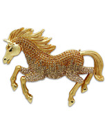 LO2404 - Matte Gold &amp; Gold White Metal Brooches with Top Grade Crystal  ... - $109.73 CAD