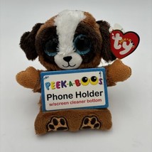 Ty Beanie Boo Peek a Boo Plush Stuffed Animal Cellphone Holder Pups the Dog New - £12.43 GBP