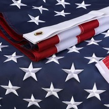 Ruffin Flag Makers Rough Tex Nylon Bunting American Flag 3x5 feet USA Real Brass - £38.36 GBP