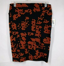 NWT Lularoe Cassie Black With Orange Scales Design Size Large - £12.25 GBP