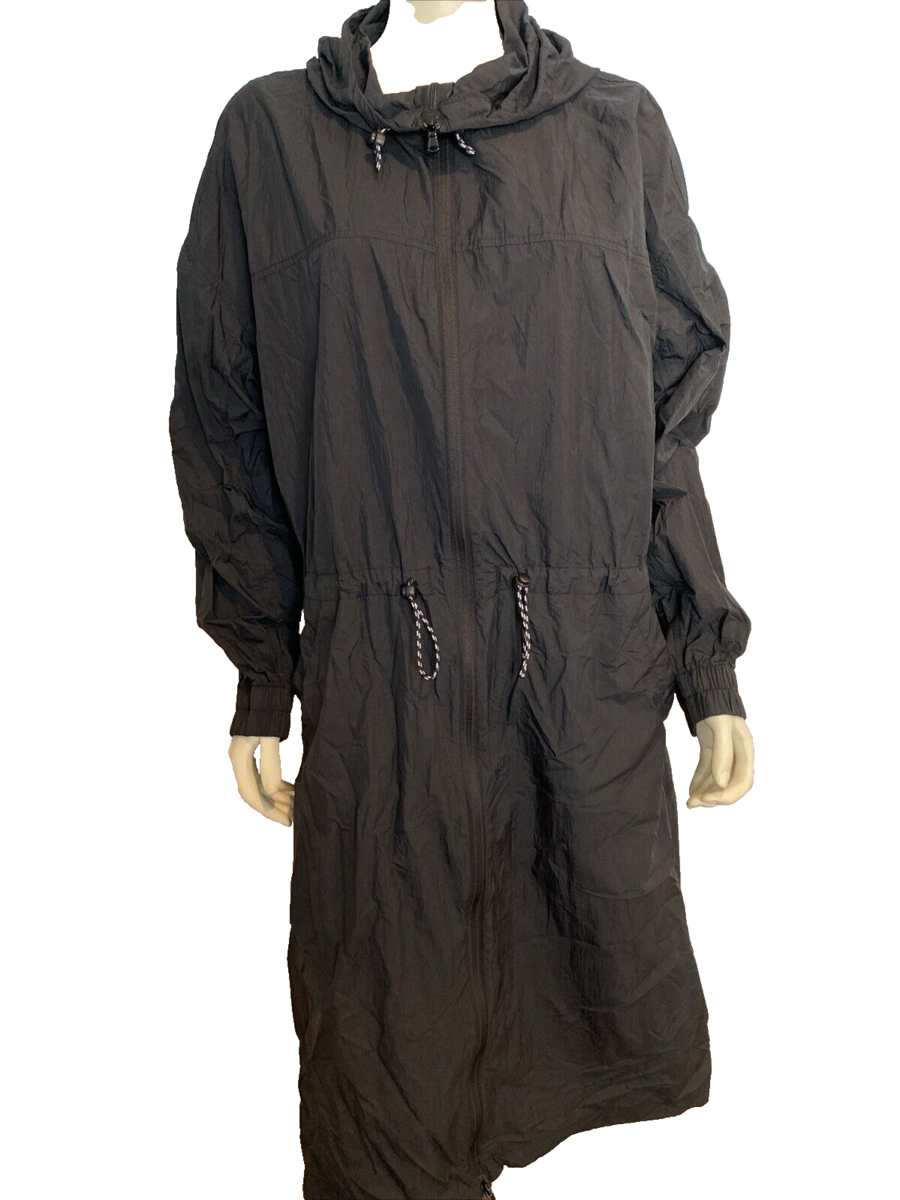 Never Bustling Black Wind Breaker Long Size XL Tall - $23.74