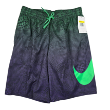 Nike Swim Men&#39;s Small 9&quot; Electric Algae Swoosh Breaker Shorts NESSD541-380 New - £20.79 GBP
