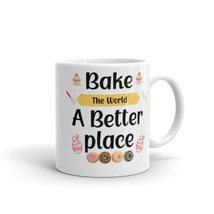 Bake the World a Better Place Mug, Gift Mug, Baking Quote, Baker Gift, Cooking G - £14.78 GBP