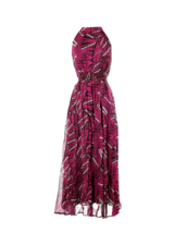 NWT Anthropologie Maeve Kelli Halter Maxi in Pink Combo Sleeveless Dress XS - £49.00 GBP
