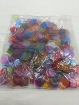 Lot Of (200+) Colorful Translucent Bingo Board Game Chip Counters - £26.99 GBP