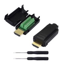 2 Pack Hdmi Solderless Adapter Gold Plated Hdmi Extension Cable Connector Signal - £15.26 GBP