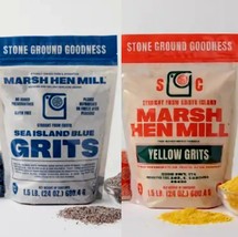 Marsh Hen Mill Stone Ground Grits, Sea Island Blue and Yellow, 1.5 lb (2... - $23.99