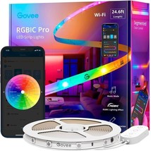 Govee RGBIC Smart LED Strip Lights for Bed Living room WIFI App Control - 24.6ft - £18.68 GBP