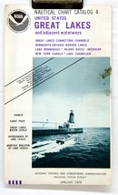 Vintage Nautical Chart – Great Lakes &amp; Adjacent Waterways 6514 - £6.99 GBP