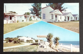 Ocean Villas By the Sea Cottages Palm Trees Vero Beach FL Koppel Postcard c1960s - £6.43 GBP