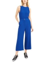 MSRP $155 Michael Kors Belted Jumpsuit Blue Size 10 - £21.26 GBP