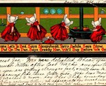 Sunbonnet Girl w To Bed, to bed Nursery Rhyme 1906 UDB Postcard - $16.24