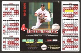 BOSTON RED SOX 2009 MAGNETIC SCHEDULE DUSTIN PEDROIA SULLIVAN TIRE - £3.92 GBP