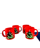 Waechtersbach W Germany Set of Four Christmas Tree Mugs - £46.60 GBP