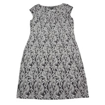 Roz Ali Dress Womens 6 Gray Sheath Sleeveless Round Neck Stretch Casual - $29.68