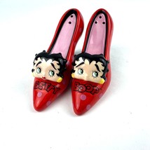 Betty Boop Salt &amp; Pepper Shakers Red Pumps High Heels 3 1/2&quot; 2005  VGC - £11.83 GBP