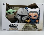 Mattel Star Wars Mandalorian 8” Plush Grogu &amp; Ahsoka Tano 3pk New - £13.96 GBP