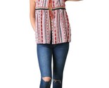 Umgee Tribal Print Tassel Tie Vest Red - $35.00