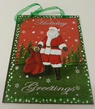 Giftcraft Rustic Tin Santa Sign Ornament (Holiday Greetings) - $8.77