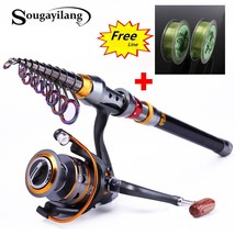 Sougayilang 1.8-3.6m Telescopic Fishing Rod and 11BB Fishing Reel Wheel - £64.41 GBP+