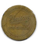 Vintage UNION ICE CREAM COMPANY Nashville Tennessee Brass Good Luck Token - £27.12 GBP