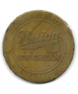 Vintage UNION ICE CREAM COMPANY Nashville Tennessee Brass Good Luck Token - $645.69 MXN
