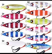 5pc Glow Slow Jig Metal Lure, Long Casting Sinking Saltwater Fishing Jig... - $13.00