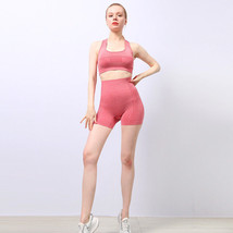 Fitness Yoga Sports Bra Shorts Suit New Polka Dot I-shaped Vest Yoga Clo... - £19.67 GBP