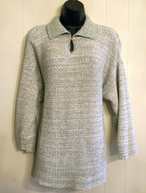 VTG Avon Fashions Sweater size 1X 2X Green &amp; White Warm Comfy Cotton Ble... - £23.31 GBP