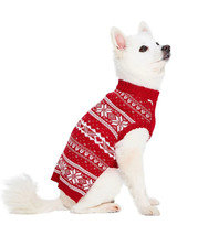 Blueberry Pet Fair Isle Mock Neck Dog Sweater Chritmas Size S 14&quot; - £7.40 GBP