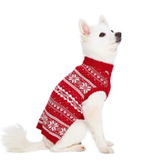 Blueberry Pet Fair Isle Mock Neck Dog Sweater Chritmas Size S 14&quot; - £7.49 GBP