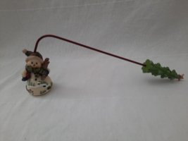 Home Interiors Homco Resin Snowman Candle Snuffer Christmas Tree 11”L x 3.5” - £10.86 GBP
